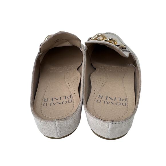 Donald Pliner Bless Chain Mule Shoes‎ Women Size 6.5 Cream Leather Slip-On - Picture 3 of 8